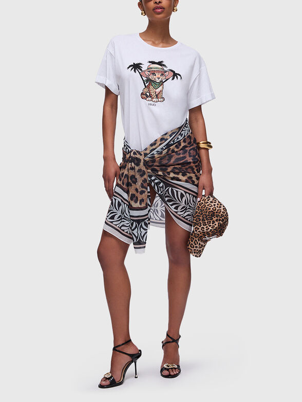 Cotton blend printed T-shirt - 2