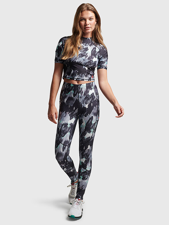 RUN sports leggings with multicolour print - 6