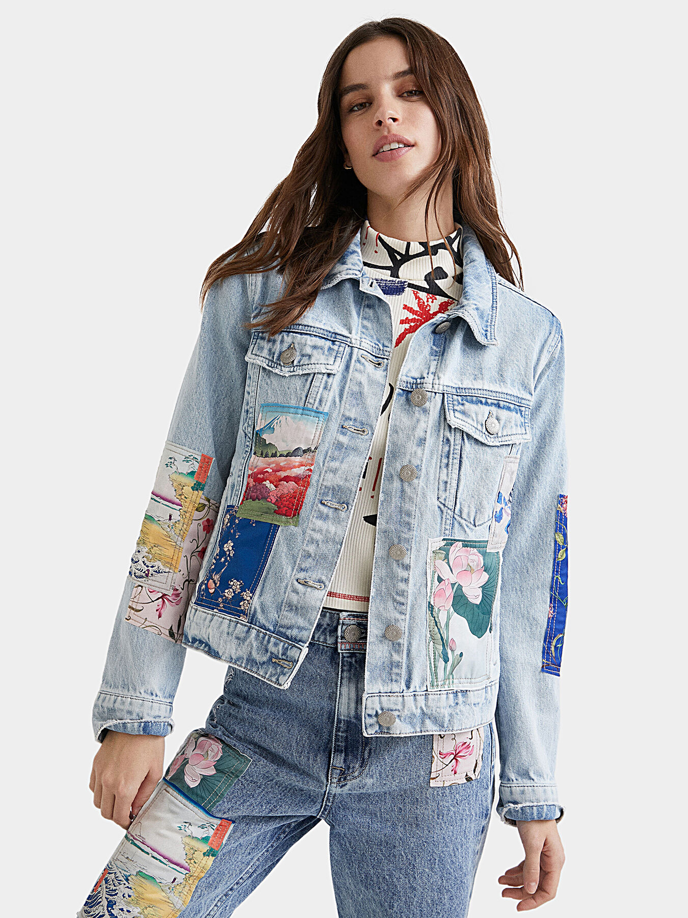 Fresh denim jacket for women I Desigual.com Desigual two-tone