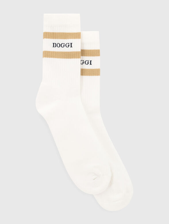 White socks with a contrasting logo - 2