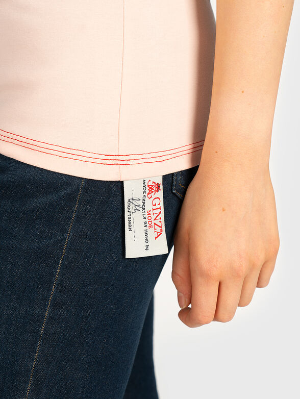 Pink T-shirt with print - 3