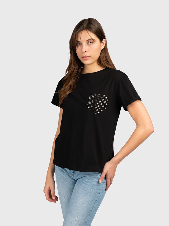 Cotton T-shirt with studs - 1