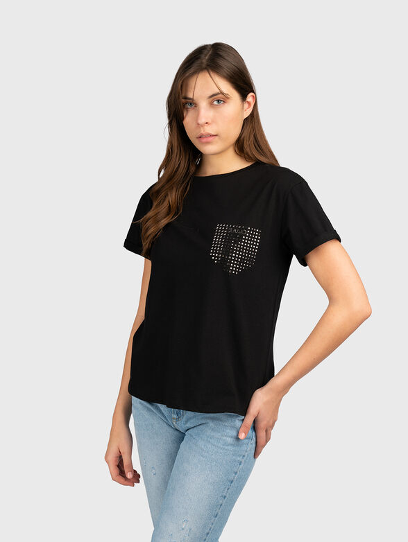 Cotton T-shirt with studs - 1