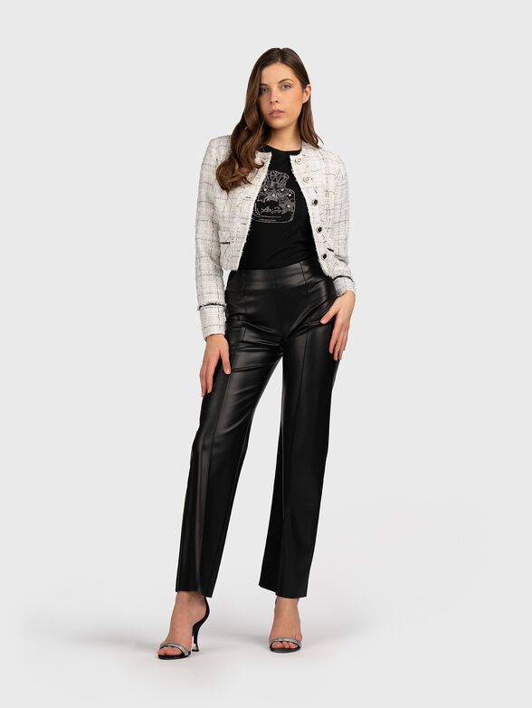 Black T-shirt with rhinestones - 2