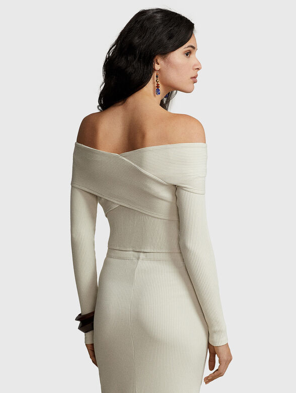 Cropped blouse from elastic rips - 3