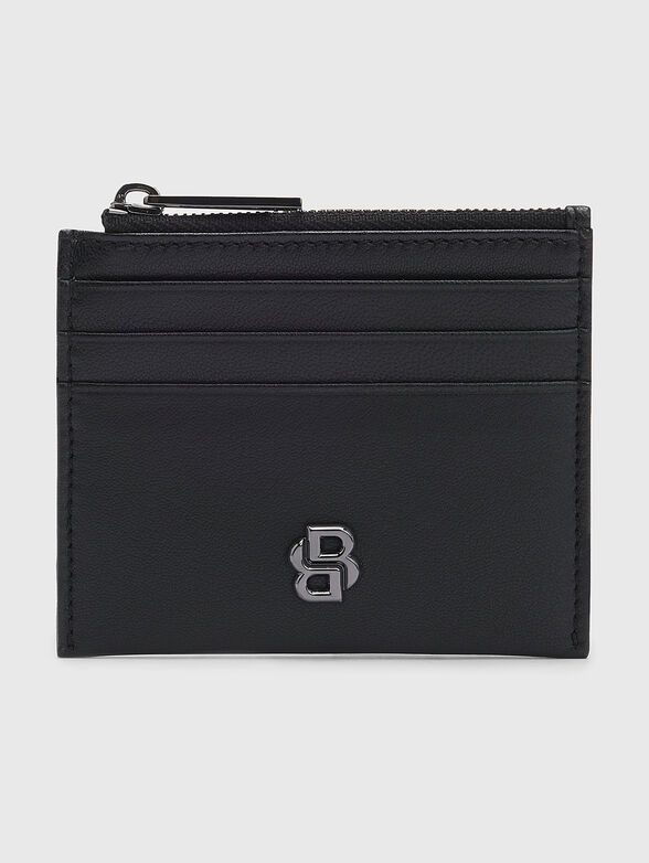 Leather cardholder with monogram - 1