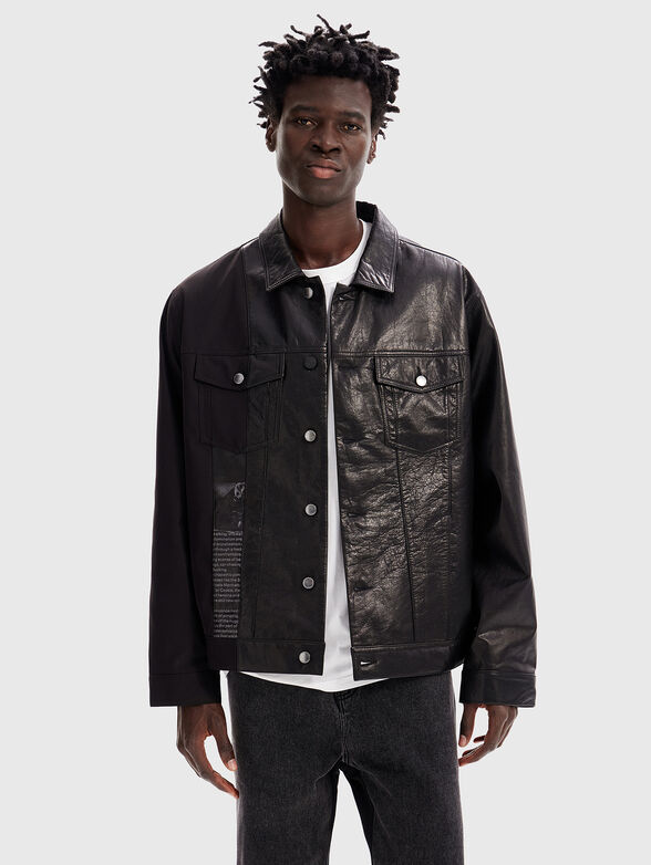 Black leather jacket - 1