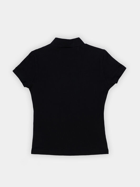 STELLA Black t-shirt with purple logo details - 2