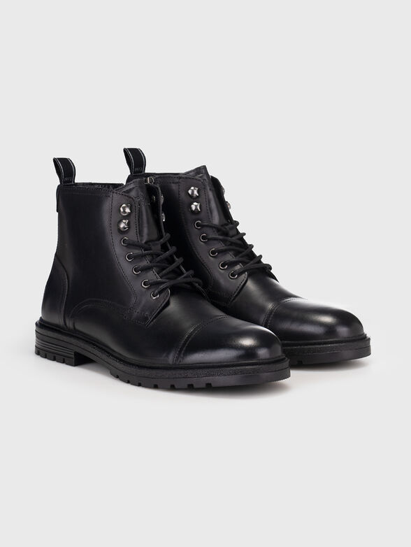 LOGAN black leather boots - 1