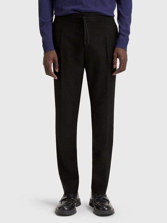 Слим панталон от вълнен бленд - 1