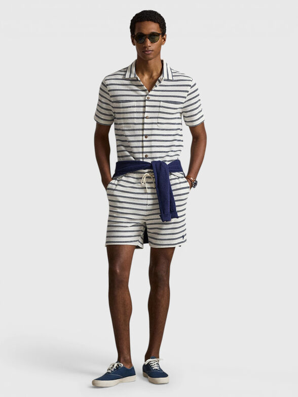 Cotton blend shorts - 4