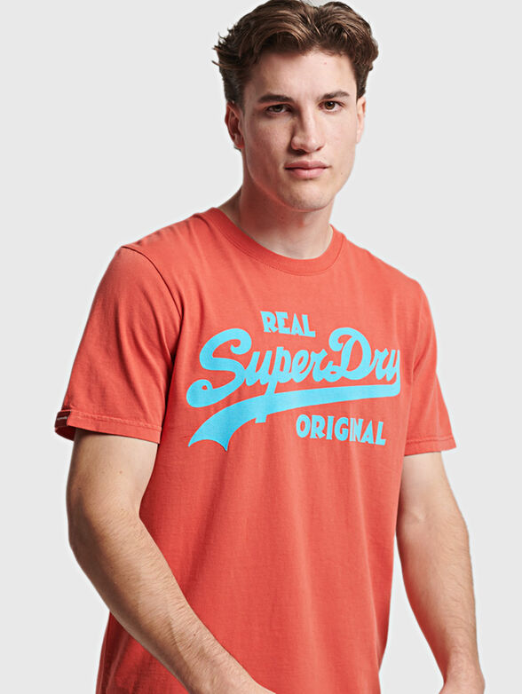 Cotton blend T-shirt with logo  - 1