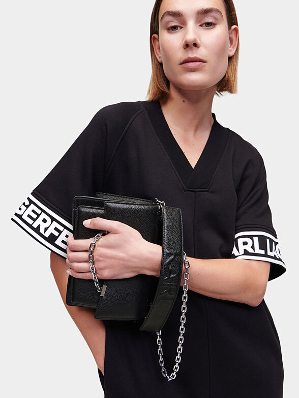 K/SEVEN GRAINY beige leather crossbody bag - 2