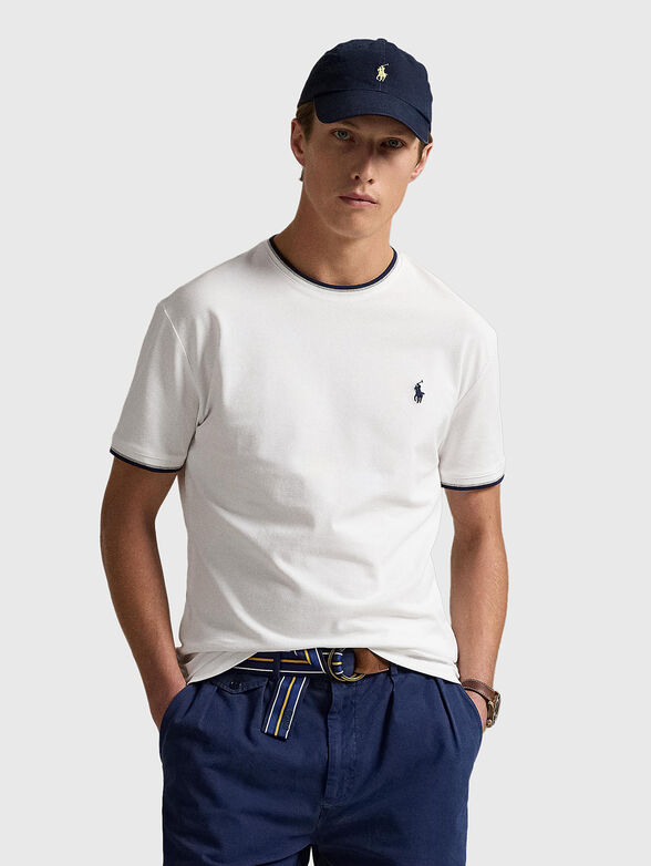 Cotton T-shirt with contrasting elements - 1