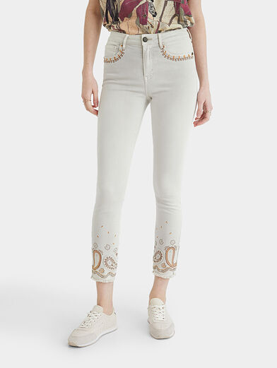 Skinny jeans with embroidery - 1