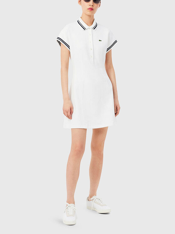 Поло рокля в бял цвят - 1