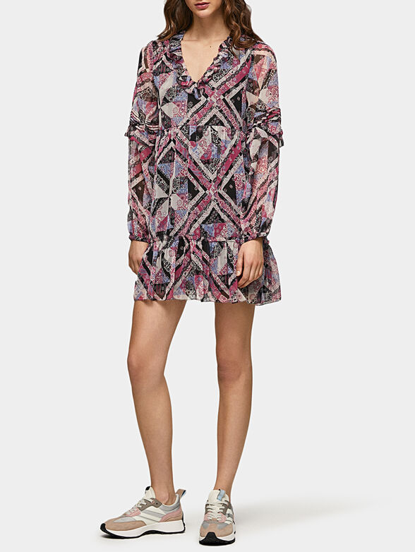 PITU dress with V-neckline - 4