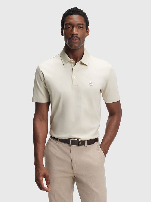 Short sleeved cotton polo shirt - 1