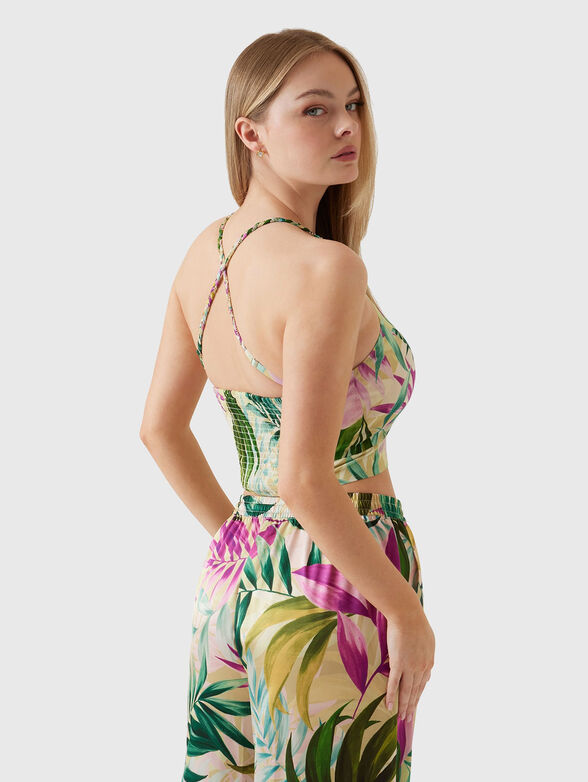 GAELLE floral print crop top - 3