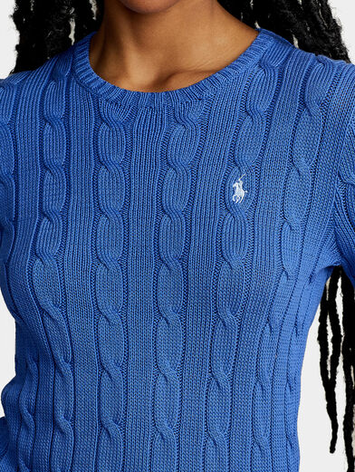 JULIANNA dark blue cotton sweater - 4