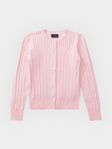 Pink cardigan with buttons - 1