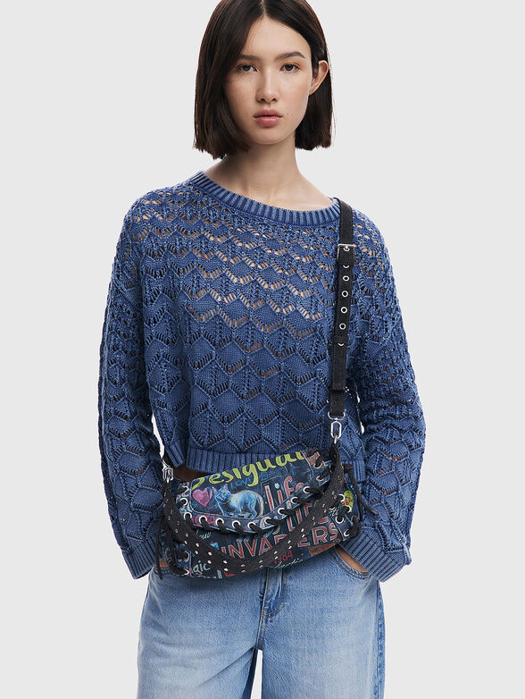 Crossbody bag with graffiti print - 2