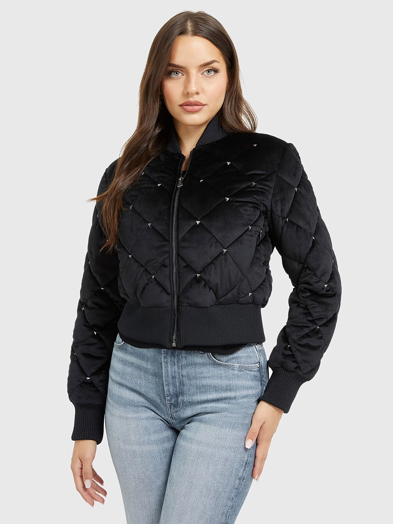Guess quilted bomber jacket on sale