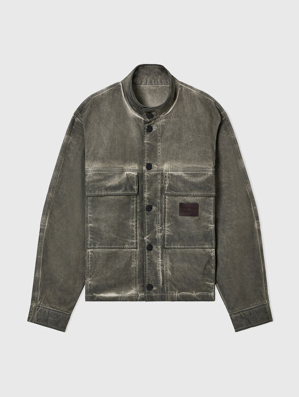Denim jacket with a distressed look - 1