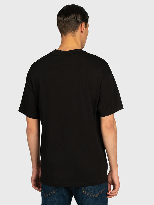 Black t-shirt with logo branding - 3