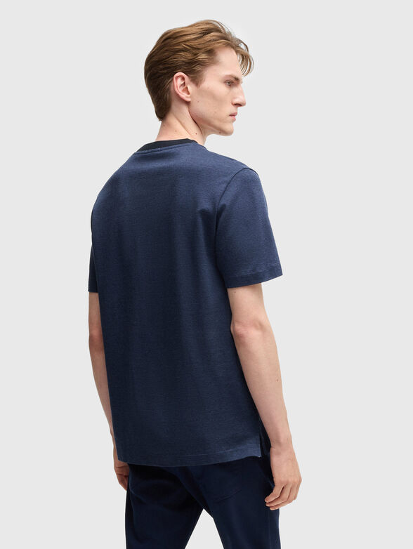 Cotton T-shirt with oval neckline - 3