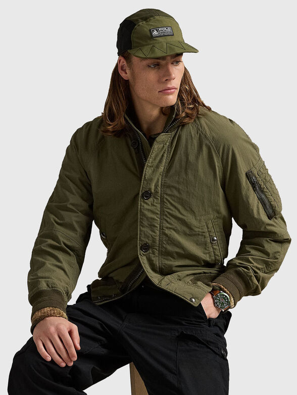 Bomber jacket in green color - 6