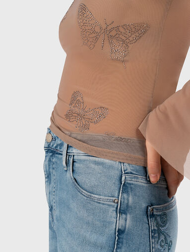 FIAMMA blouse with accent sleeves - 5