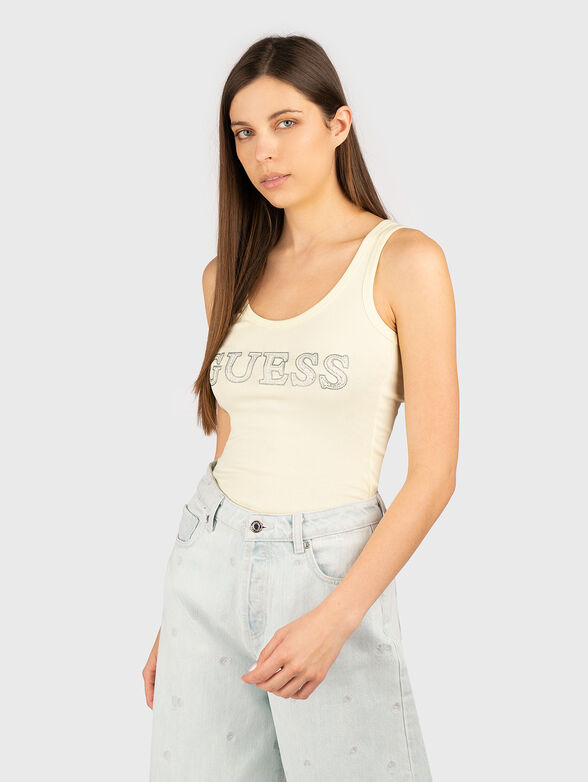 Ribbed top with rhinestones  - 1