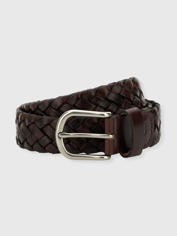 Woven leather belt - 1
