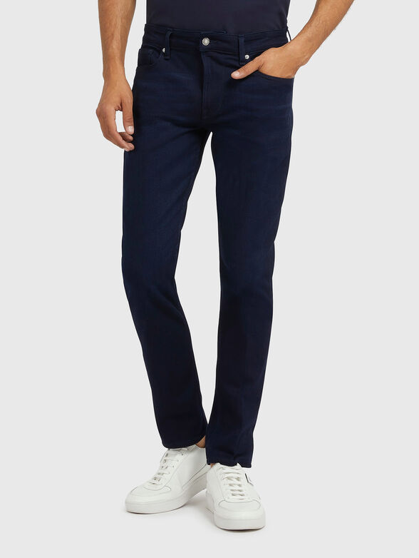 Navy blue slim jeans - 1