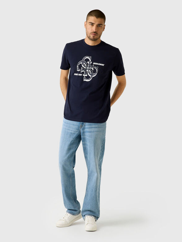 Crew neck T-shirt with 4G logo print - 2