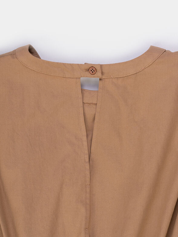 Brown top with logo detail - 3