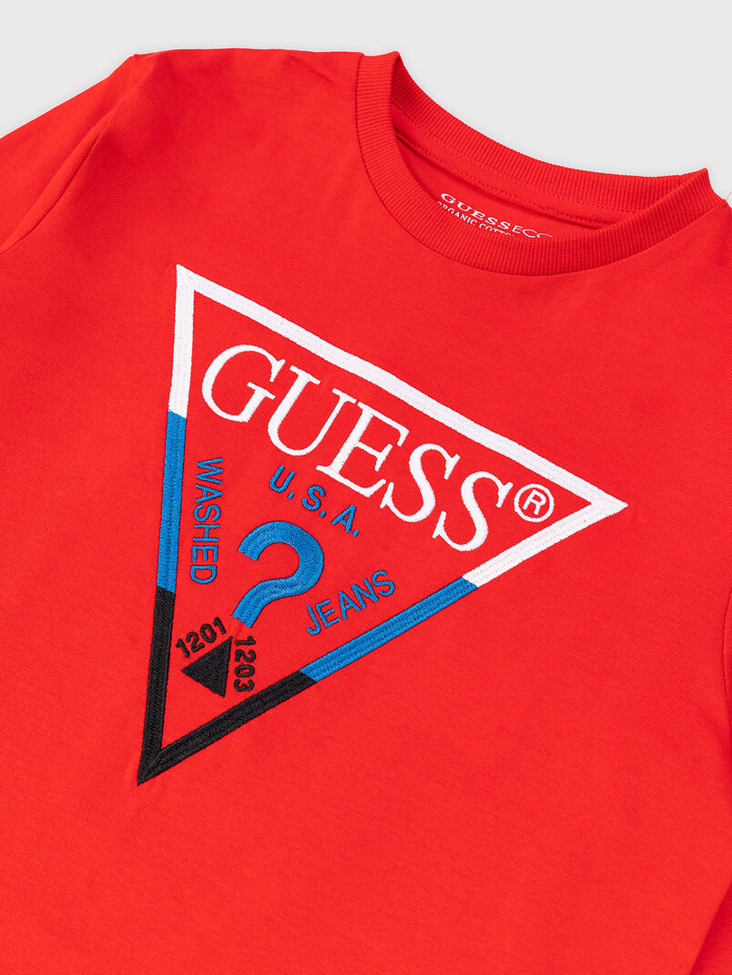 Black blouse with triangular logo - 3