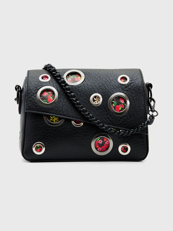 Crossbody bag with accent eyelets - 1