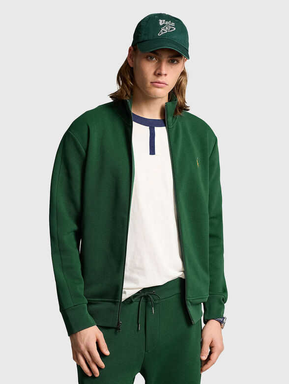 Green zip up sweatshirt - 1