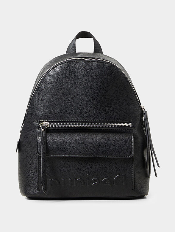 Black backpack with logo - 1
