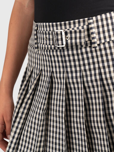 Pleated viscose blend skirt - 3