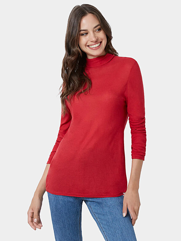 BASIC CASHMERE blouse with long sleeve - 1