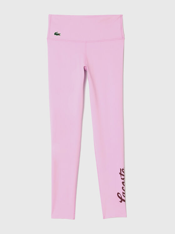 Pink leggings with logo accent - 1