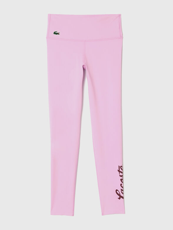Pink leggings with logo accent - 0