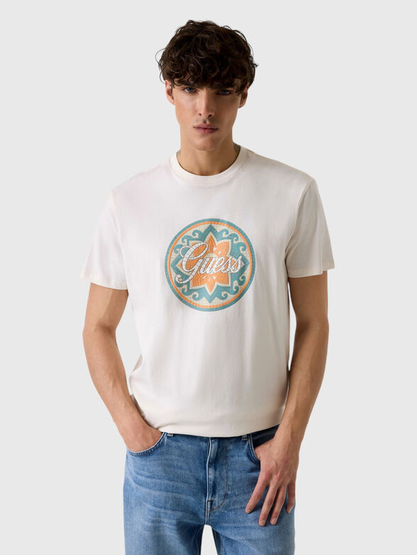 Cotton T-shirt with a contrasting logo - 1