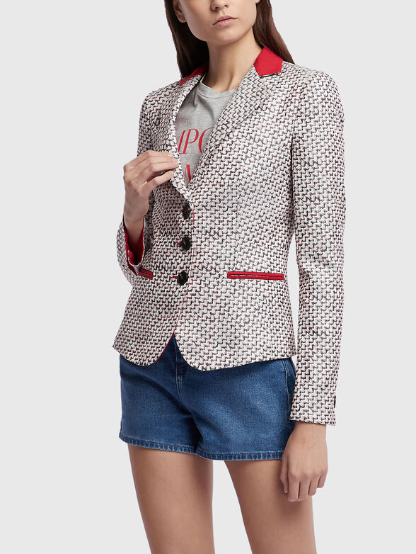 Slim blazer with print - 1