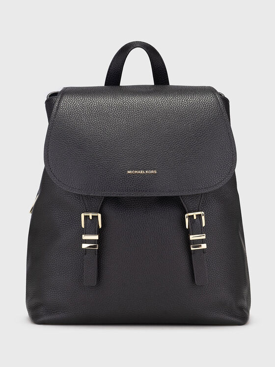 Leather backpack with logo - 1