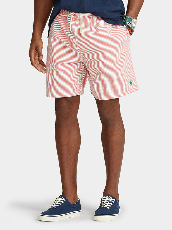 Striped beach shorts - 1