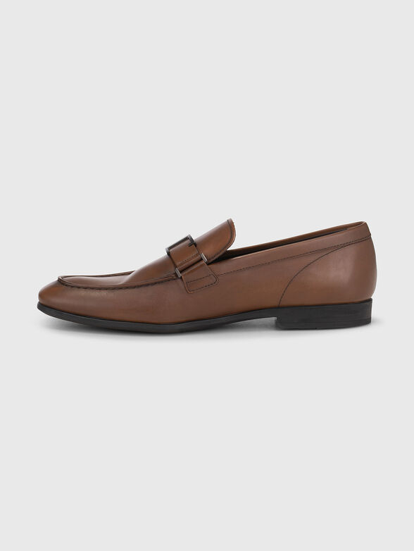 Brown leather loafers  - 3